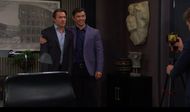 The Kiriakis brothers (Paul Telfer and John-Paul Lavoisier) put on a performance. \Image: Peacock